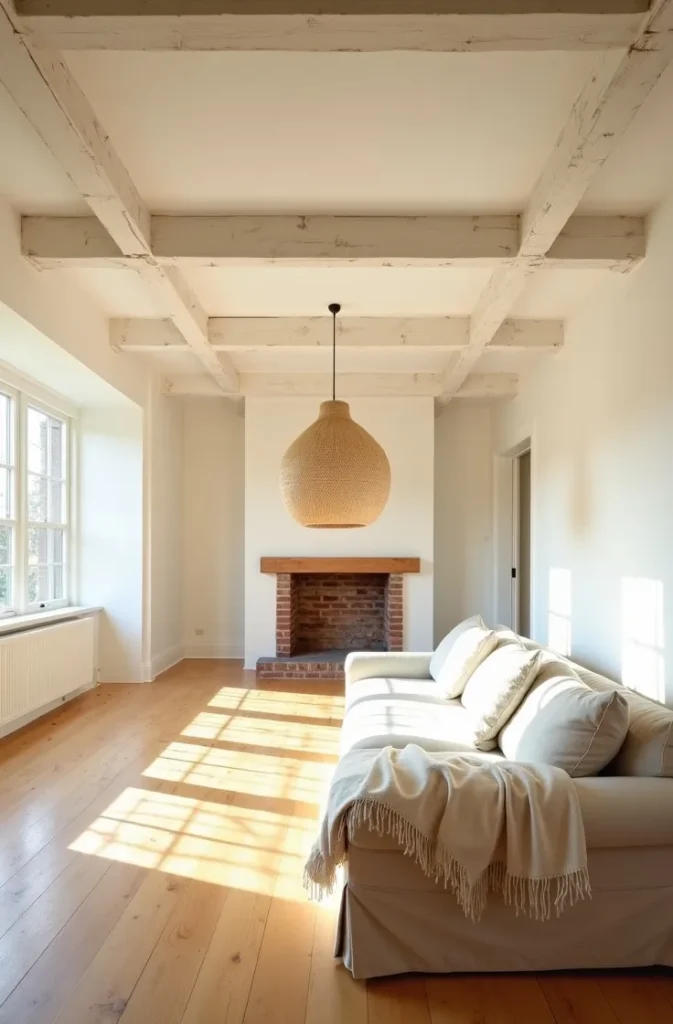 The Whitewashed Beam Look That Costs Less Than $200 and Changes the Entire Architecture of a Room