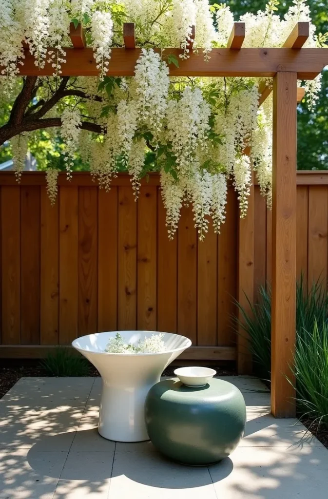 The Wrapped-Post Pergola Fence Hybrid That Makes a Small Garden Feel Architecturally Complete