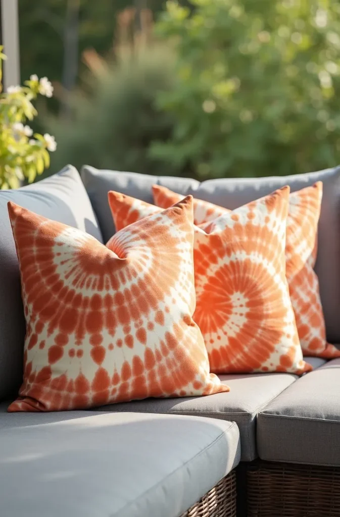 Tie-Dye Outdoor Throw Pillow Covers That Add Summer Color Without Permanent Commitment