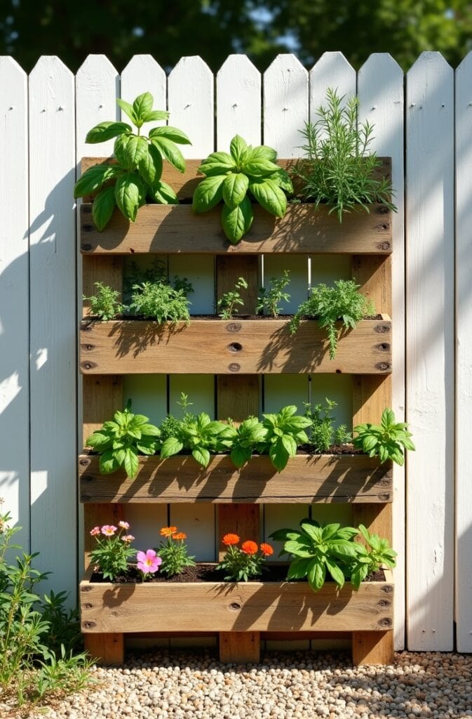 Turn Old Wooden Pallets Into a Vertical Herb Garden Wall That Actually Drains