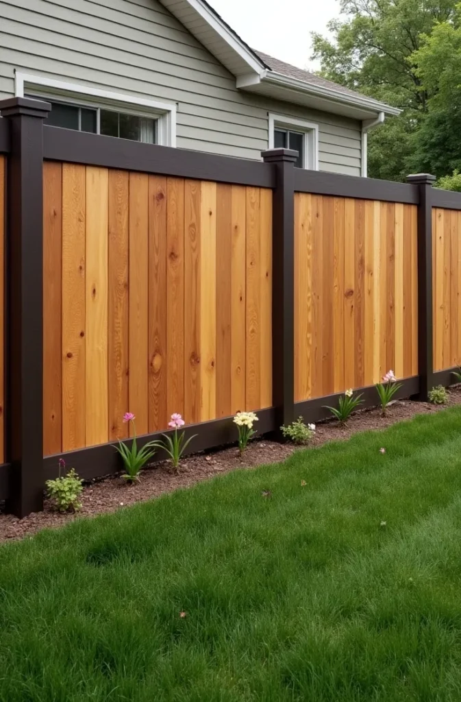 Two-Tone Stained Pallet Fence for a Designer Yard Look