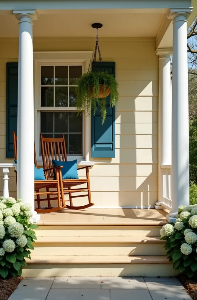 Warm Cream Painted Concrete for a Subtle, Timeless Patio