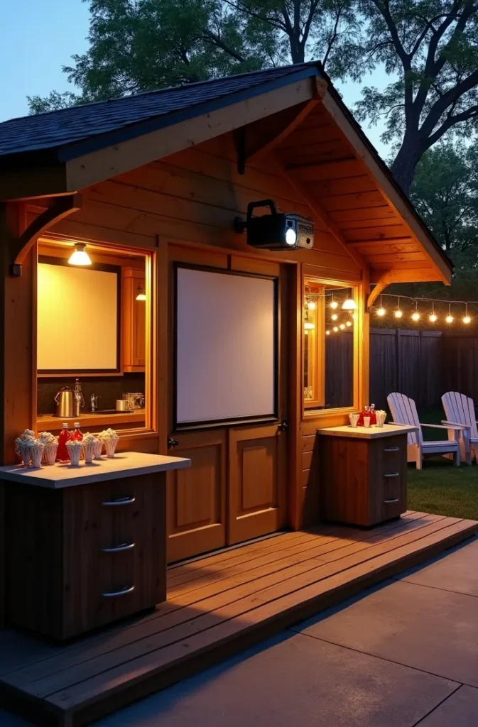 Wired Backyard Movie and Entertainment Shed