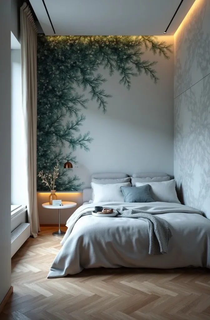 Wrap a Quiet Vine Around One Corner When a Flat Accent Wall Feels Too Safe