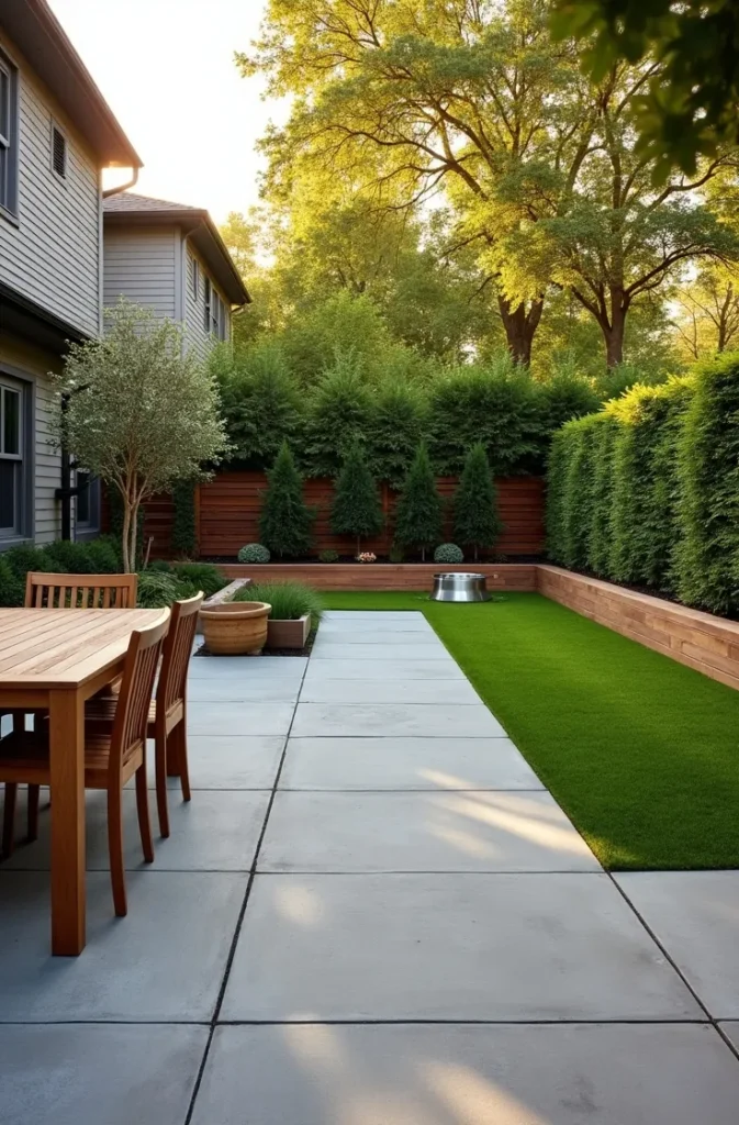 Zoned Backyard With a Separate Dog Area and Human Living Space