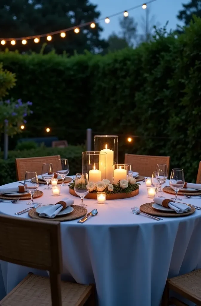 ntimate Garden Dinner Party Setup for Eight Guests That Feels Luxurious