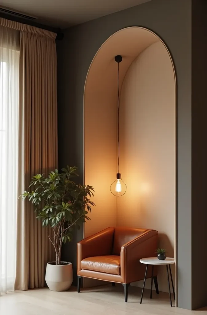 A Curtain-Divided Reading Pod for Studio Bedrooms With No Separate Room to Spare