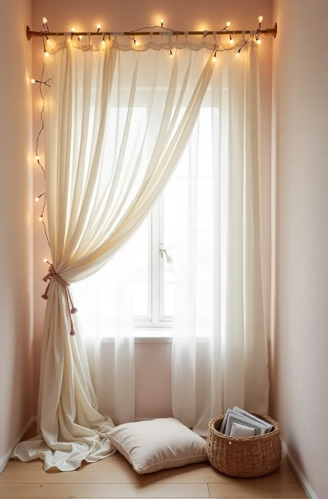 The Canopy-Draped Corner That Adds Softness Without Adding Furniture