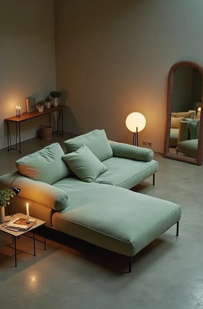 The Floating Cloud Sofa Placement That Makes a Studio Feel Zoned
