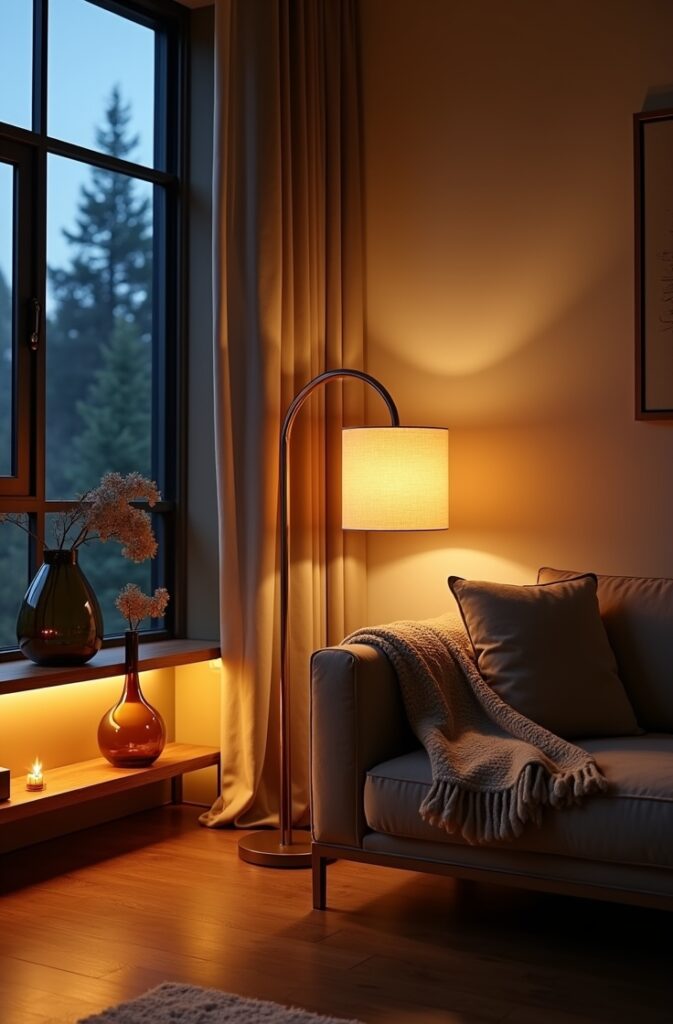The Layered Lighting Rule That Makes a Small Modern Living Room Feel Designed