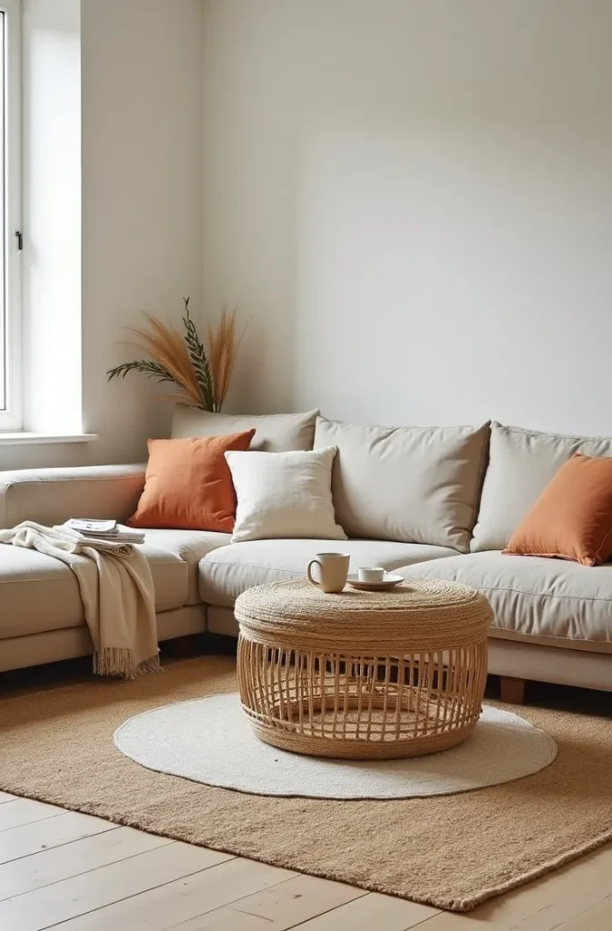 The Layered Rug Trick That Grounds an Open-Plan Living Room
