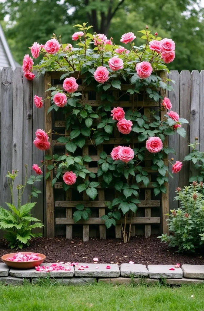 The Mixed-Height Border That Hides an Ugly Fence Line
