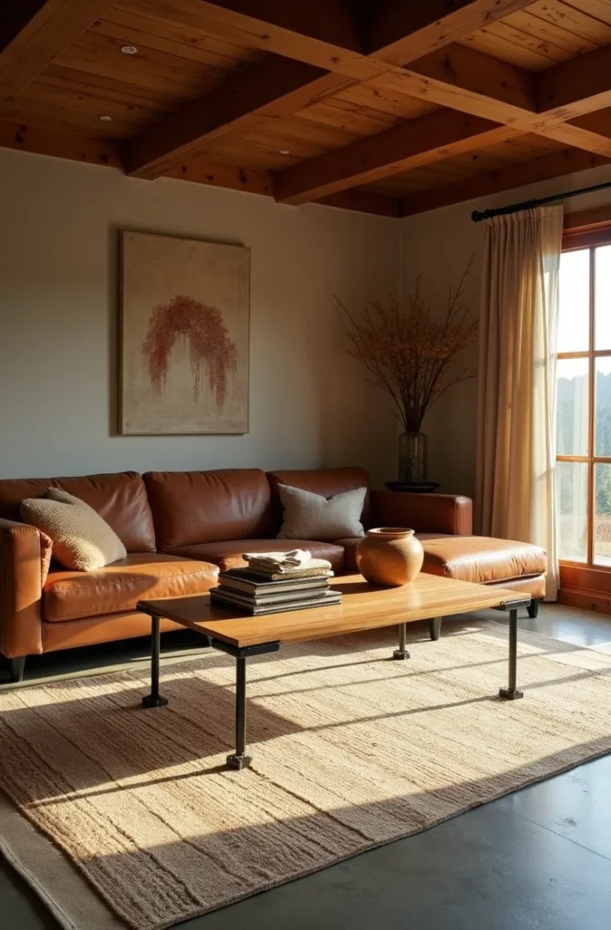 The Sunken Living Room That Makes a Tiny Cabin Feel Like It Has Two Stories