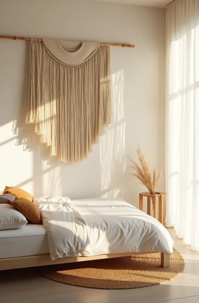 The Woven Wall Hanging That Adds Texture Without Adding Visual Weight